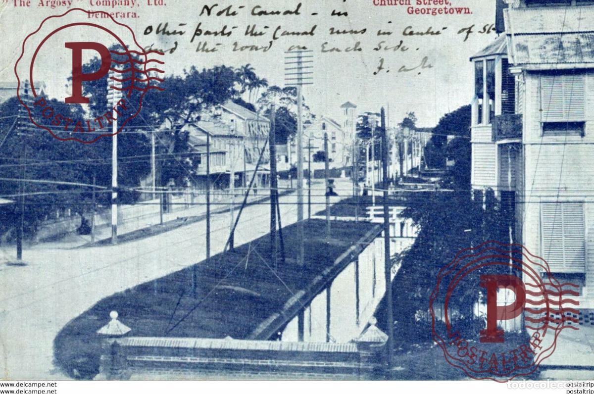 Postales: THE ARGOSY COMPANY DEMERARA CHURCH STREET GEORGETOWN BRITISH GUIANA GUYANE BRITANNIQUE GUAYANA