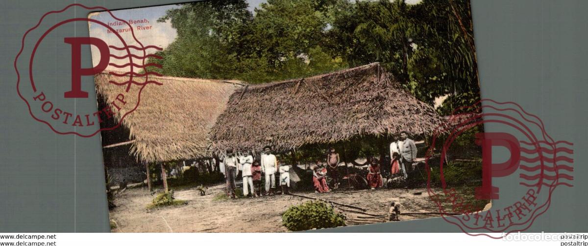 Postales: RARE Mazuruni River Indian Benab Natives Ethnic BRITISH GUIANA GUYANE BRITANNIQUE GUAYANA