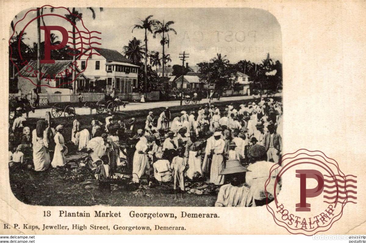 Postales: PLANTAIN MARKET GEORGETOWN DEMERARA BRITISH GUIANA GUYANE BRITANNIQUE GUAYANA