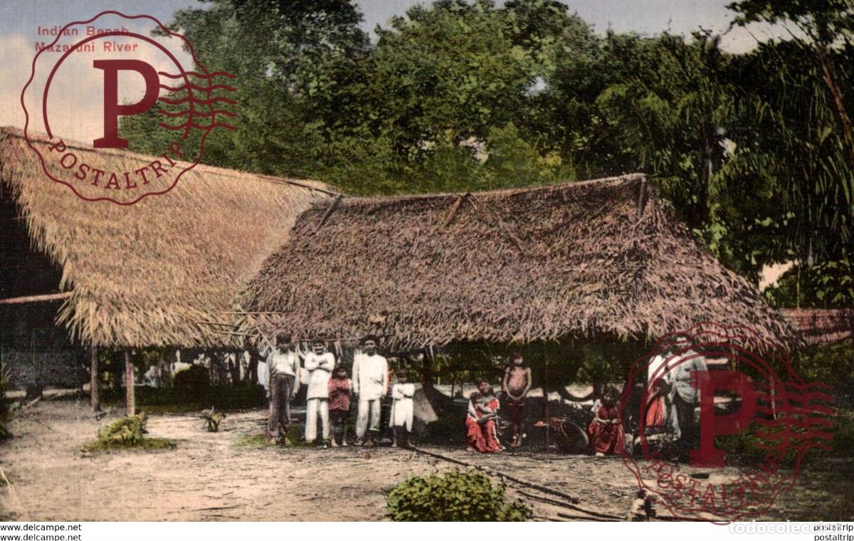 Postales: Mazuruni River Indian Benab Natives Ethnic BRITISH GUIANA GUYANE BRITANNIQUE GUAYANA