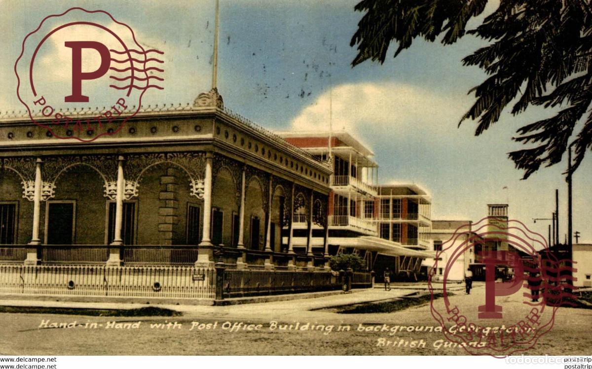 Postales: Georgetown Hand in Hand Tower Hotel Post Office BRITISH GUIANA GUYANE BRITANNIQUE GUAYANA