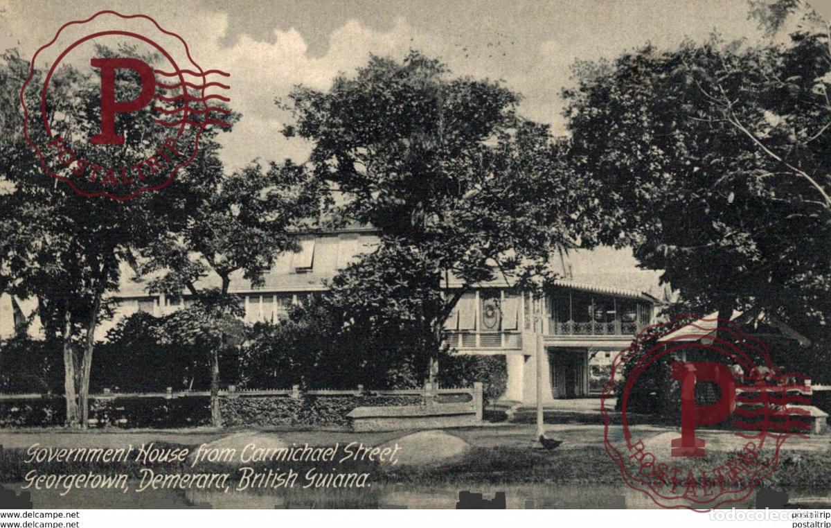 Postales: GOVERNMENT HOUSE FROM CARMICHAEL STREET GEORGETOWN BRITISH GUIANA GUYANE BRITANNIQUE GUAYANA