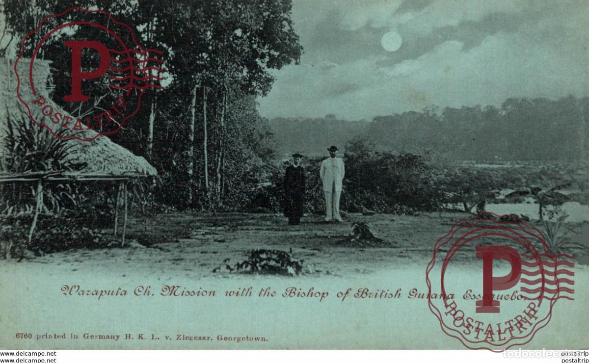 Postales: Waraputa Mission - Essequebo with the Bishop BRITISH GUIANA GUYANE BRITANNIQUE GUAYANA GUYANA
