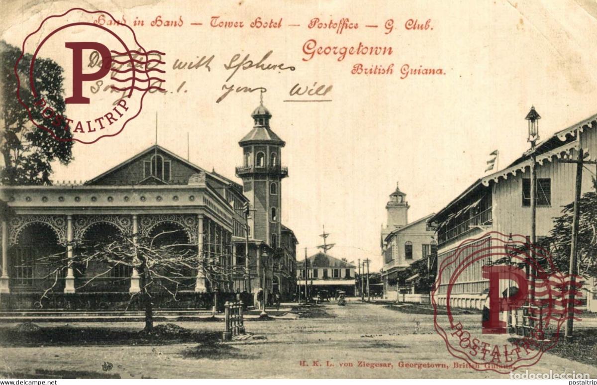 Postales: British Guiana Guyana Georgetown Hand in Hand Tower BRITISH GUIANA GUYANE BRITANNIQUE GUAYANA