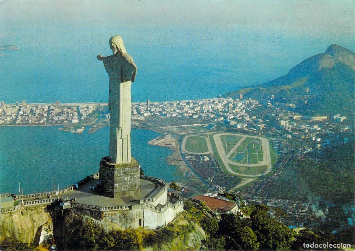 Postales: Postal Vista A&eacute;rea del Cristo Redentor en R&iacute;o de Janeiro