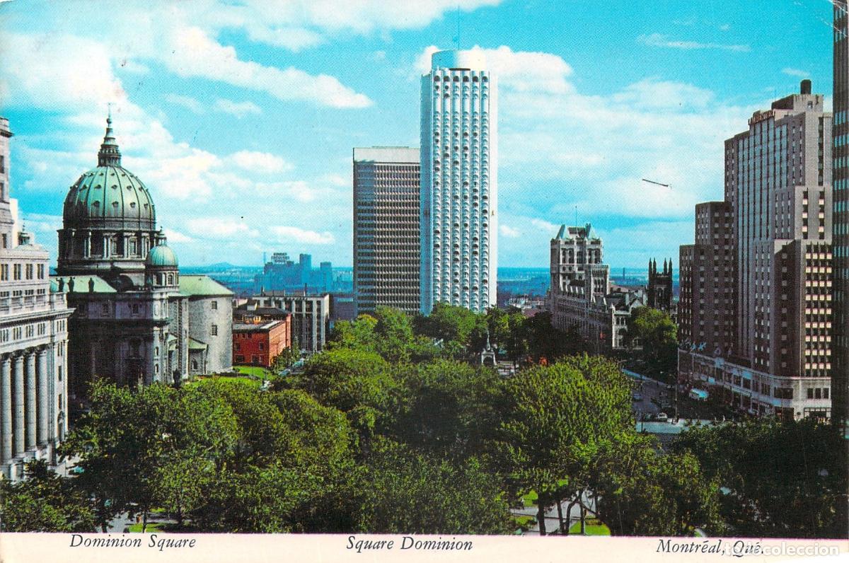 Postales: Postal de la Plaza Dominion en Montreal Canad&aacute;