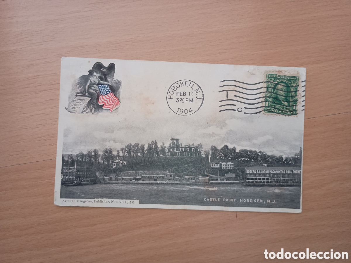 Postales: ESTADOS UNIDOS - CASTLE POINT, HOBOKEN, N.J. - ARTHUR LIVINGSTON, PUBLISHER, NEW YORK