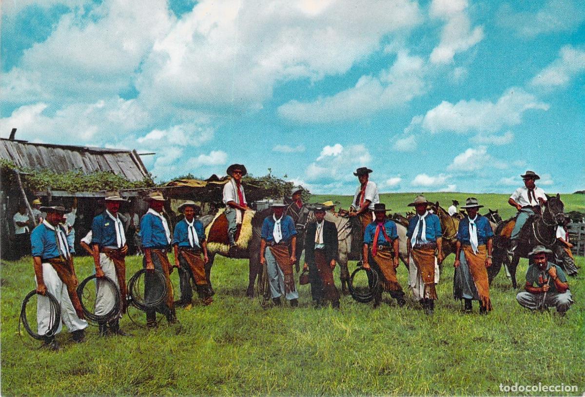 Postales: Postal Vaqueiros Ga&uacute;chos de R&iacute;o Grande del Sur Brasil