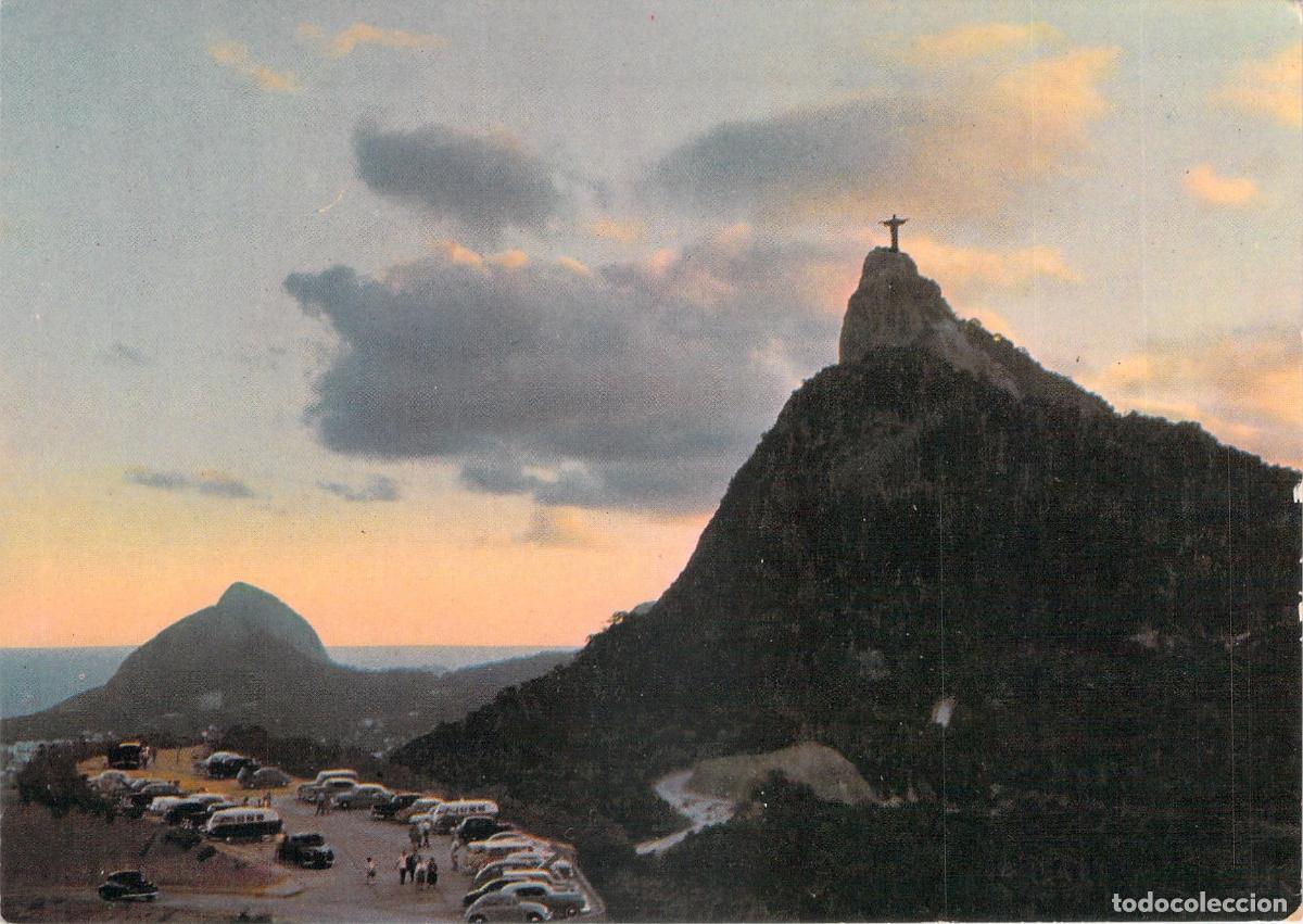 Postales: Postal de R&iacute;o de Janeiro con Vista al Corcovado y Cristo Redentor