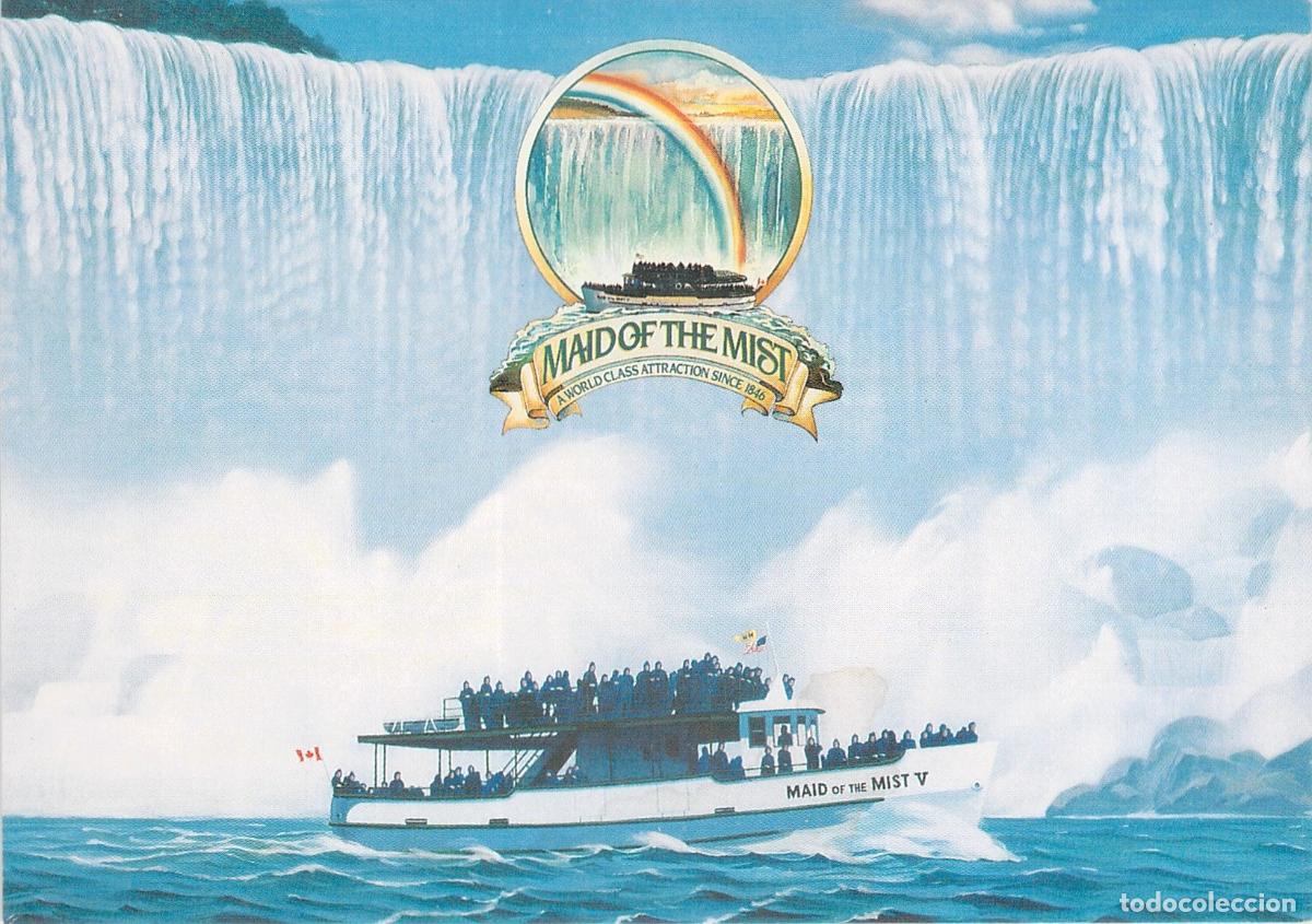 Postales: Postal de Niagara Falls con el barco Maid of the Mist