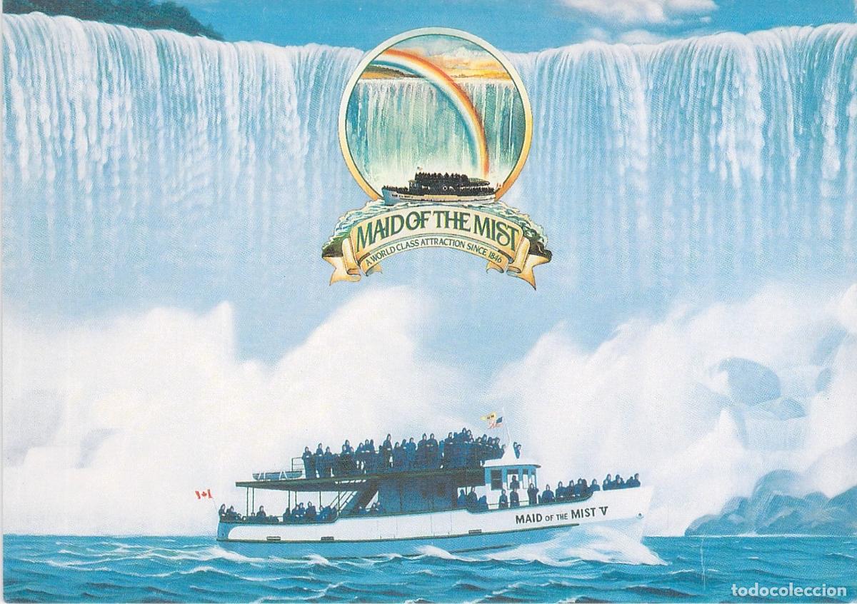 Postales: Postal de Cataratas del Ni&aacute;gara y el barco Maid of the Mist