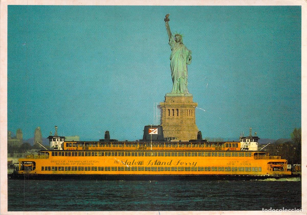 Postales: Postal de la Estatua de la Libertad y el Ferry de Staten Island