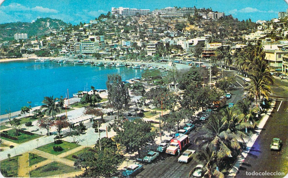 Postales: Postal de Acapulco: Costera Miguel Alem&aacute;n y Muelle