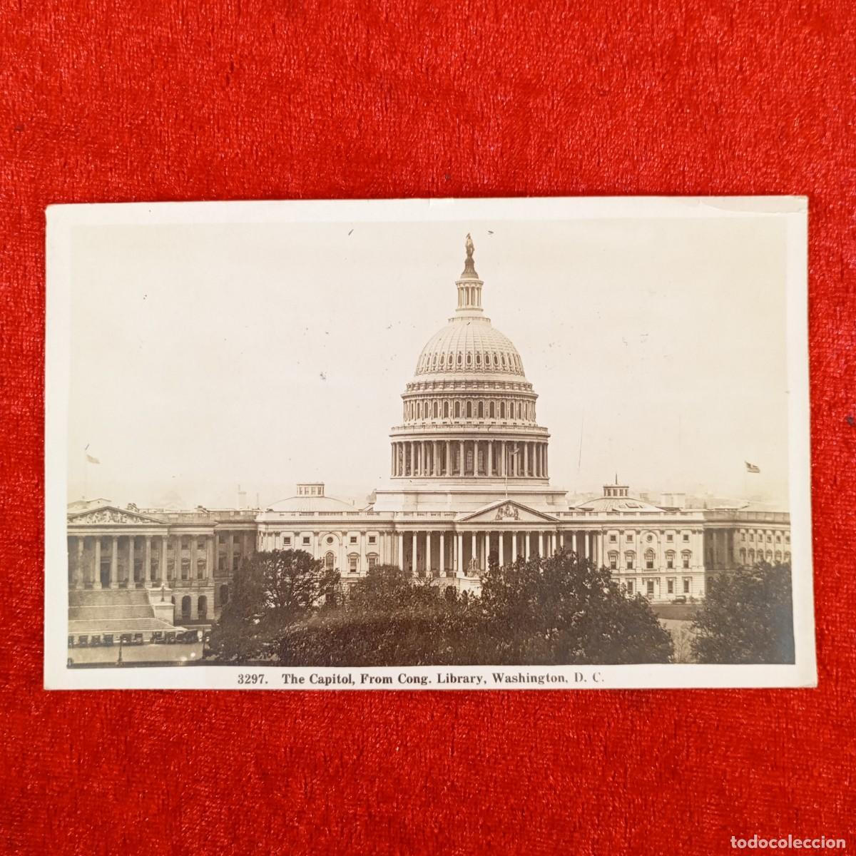 Postales: POSTAL - THE CAPITOL FROM CONG LIBRARY - WASHINGTON D.C. - 3297 - RAR&Iacute;SIMA / 845