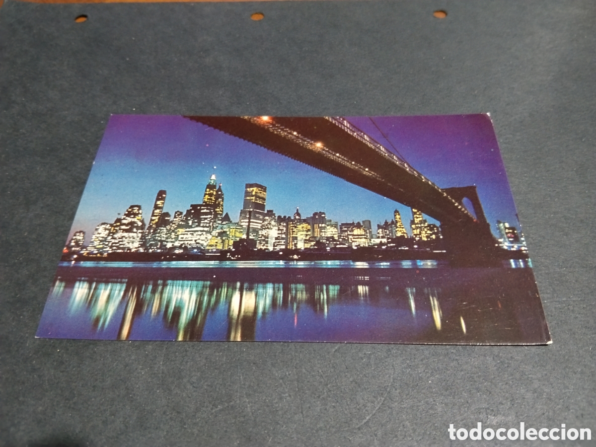 Postales: Postal puente Brooklyn de noche