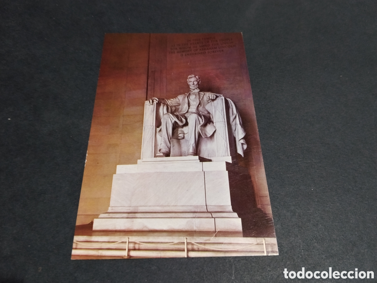 Postales: Postal estatua de Lincoln