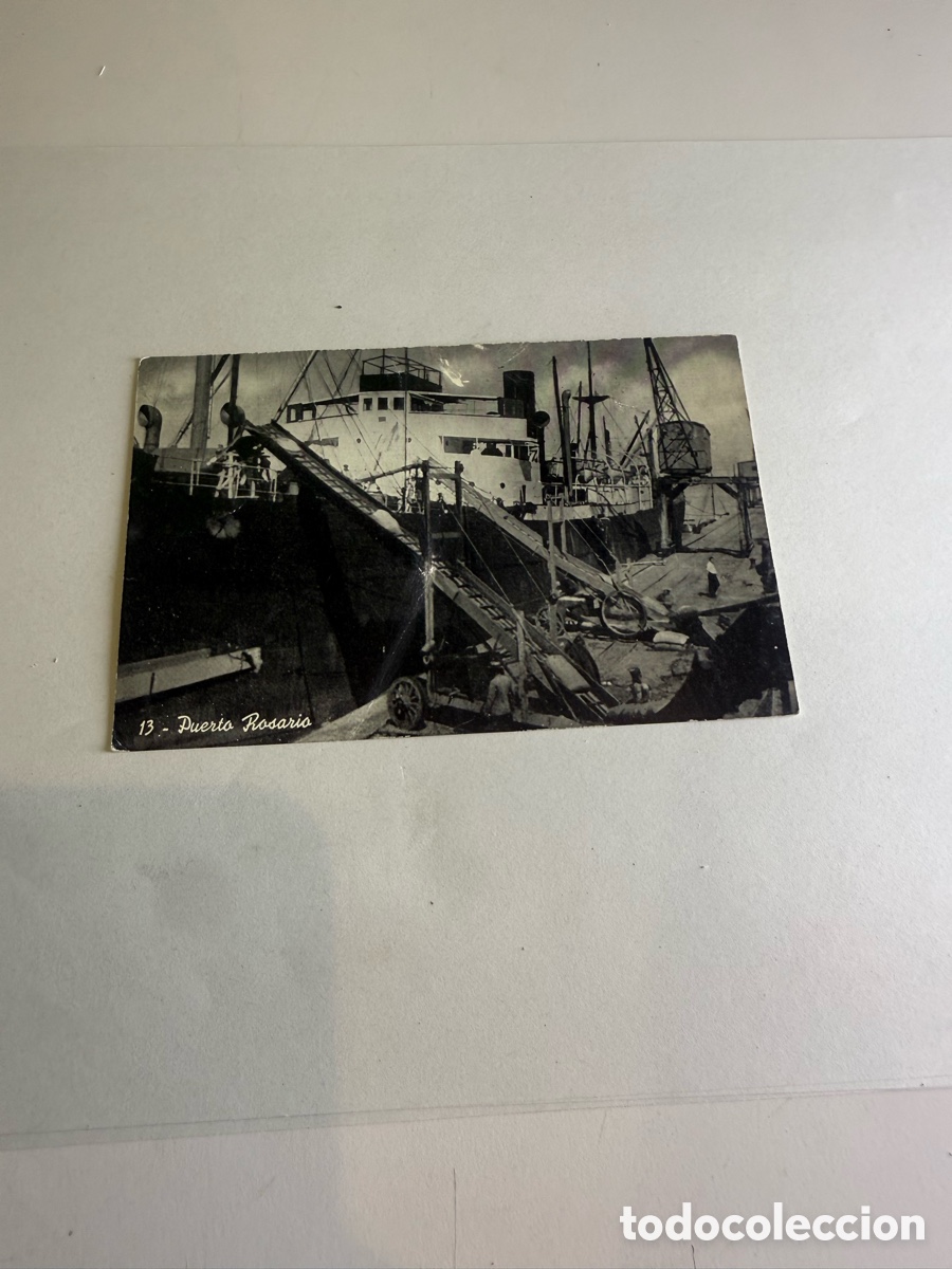 Postales: Postal 1961 Rosario Puerto Rosario Blanco y negro Original de la &eacute;poca