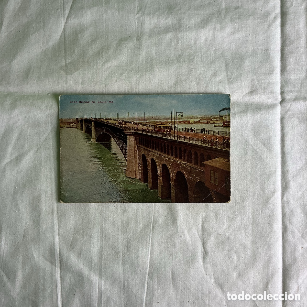 Postales: Postal Eads Bridge St. Louis Color Original de la &eacute;poca 1912