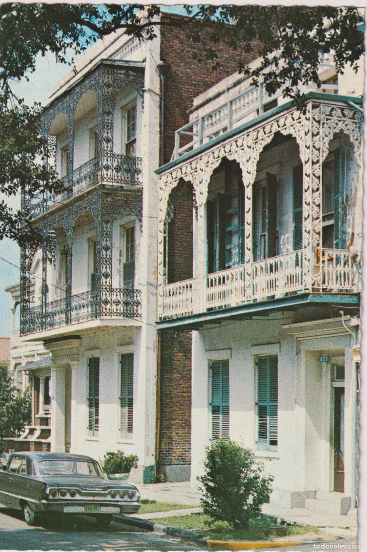 Postales: E.U.A, NEW ORLEANS, CIUDAD DE ENCANTO, DOS ANTIGUAS CASAS ANTERIORES A LA GUERRA - S/C