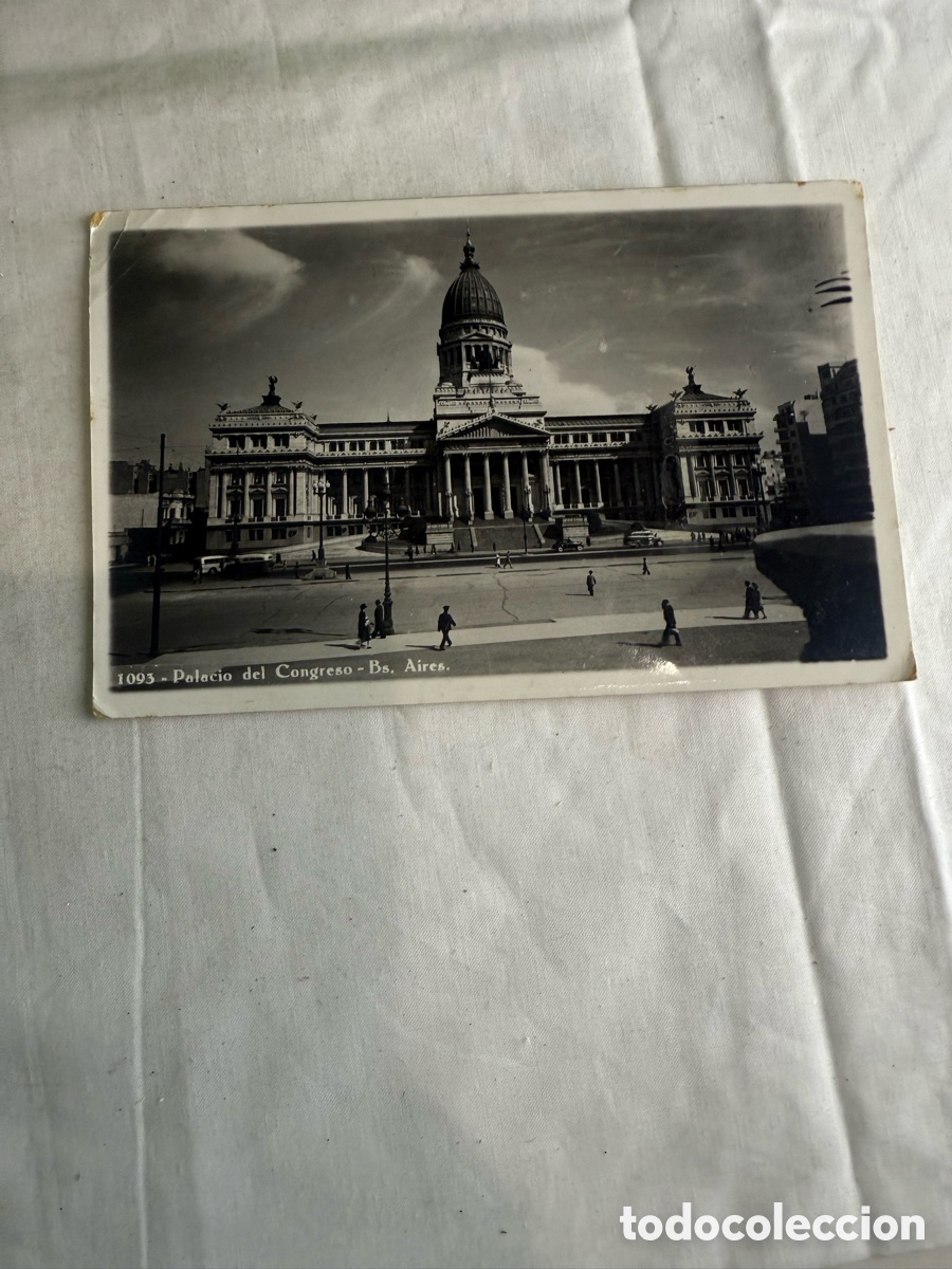Postales: Postal Buenos Aires Congreso Blanco y negro Original de la &eacute;poca 1958