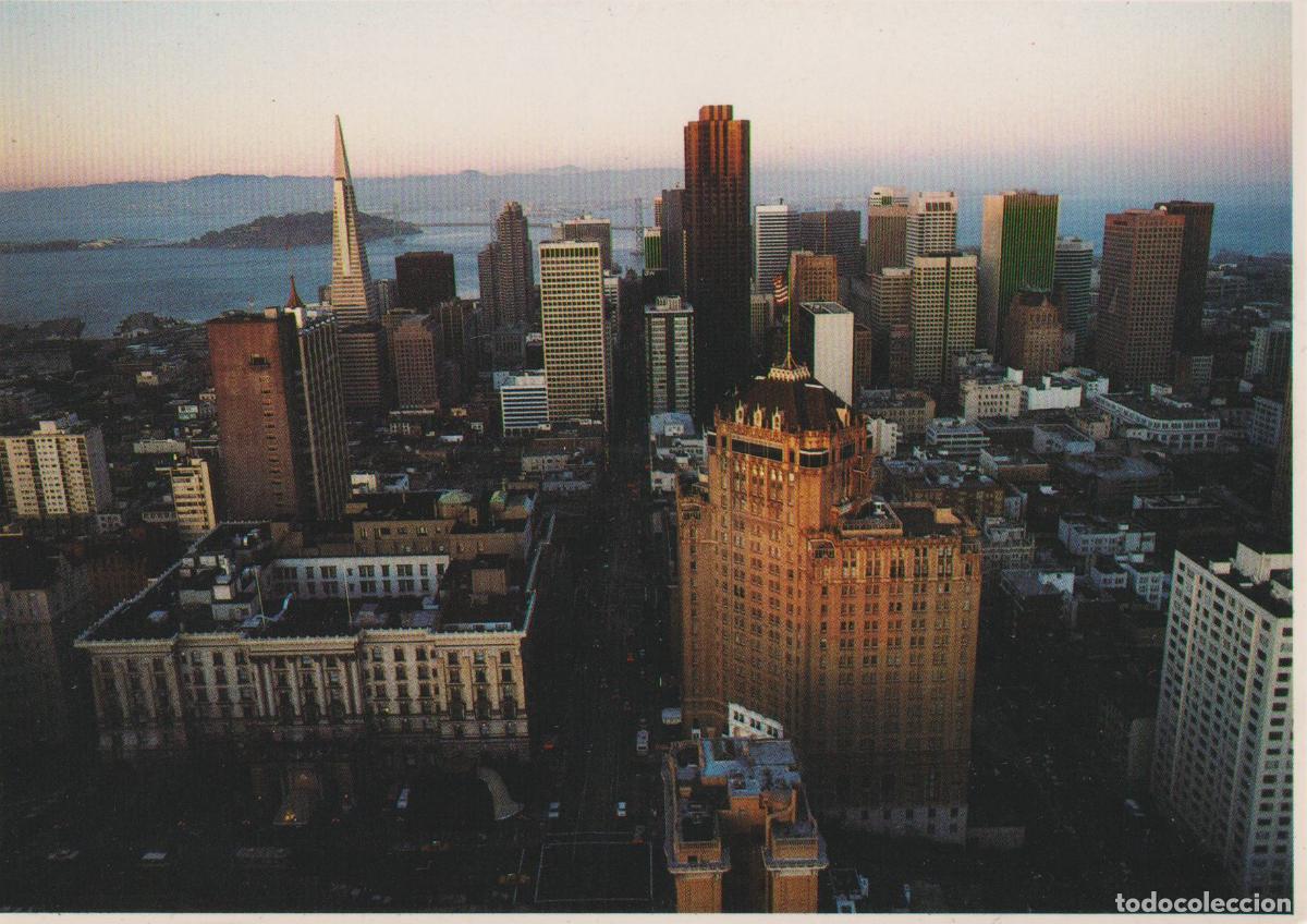 Postales: SAN FRANCISCO, ATARDECER SOBRE NOB HILL, HOTEL FAIRMONT Y EL HOTEL MARK HOPKINS - FOTO MCKINNEY - SC