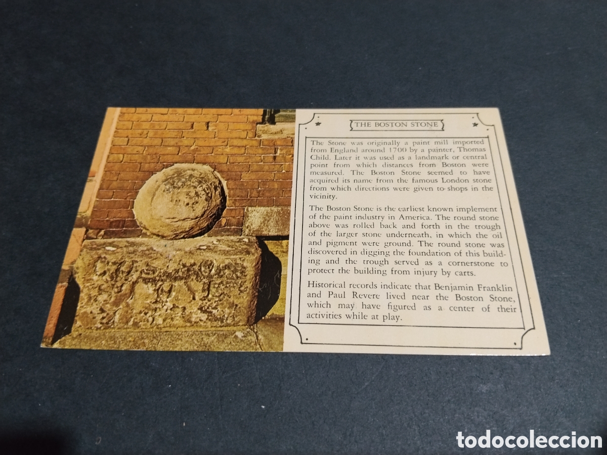 Postales: Postal La piedra de Boston