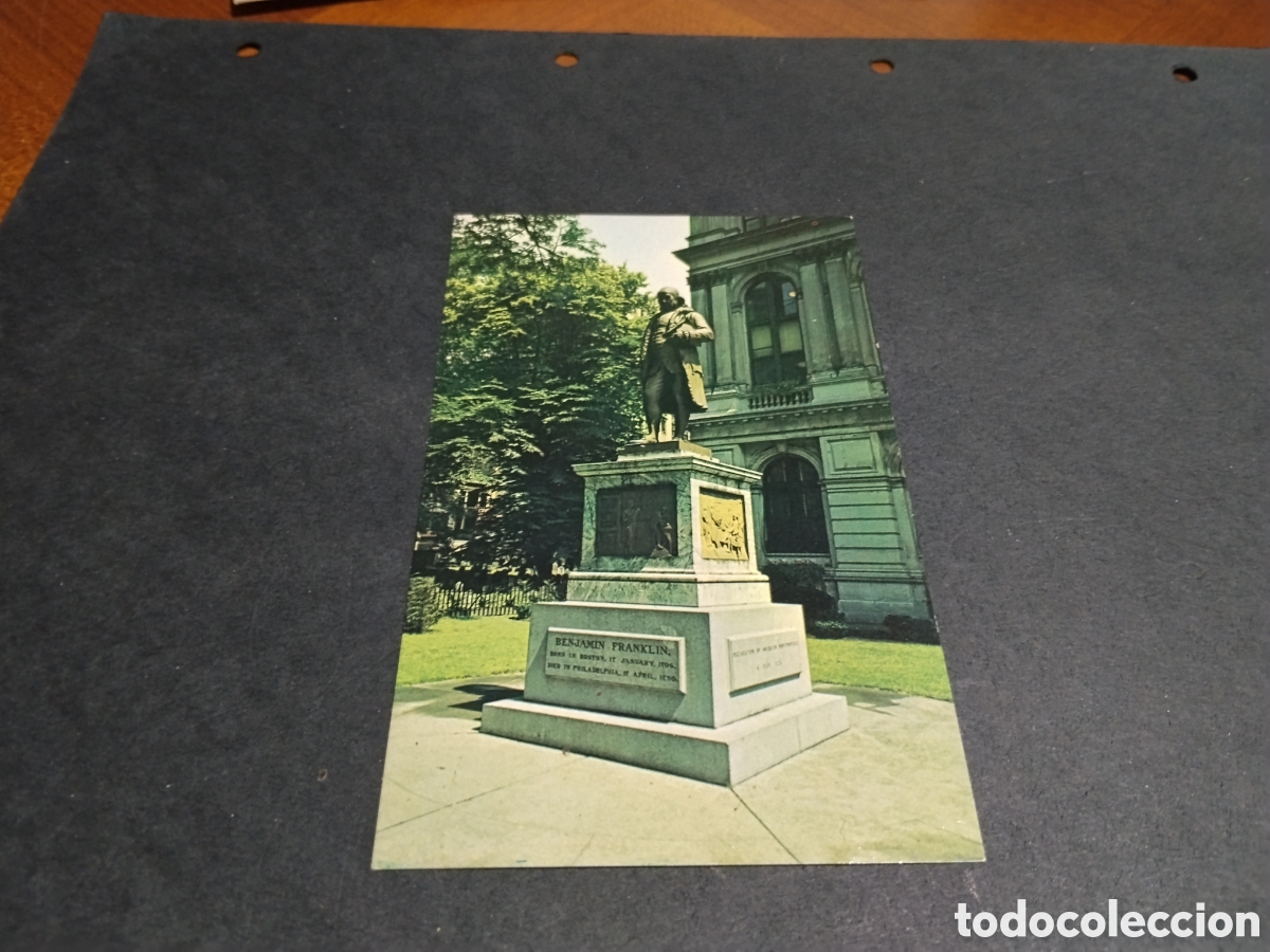 Postales: Postal estatua de Benjam&iacute;n Franklin