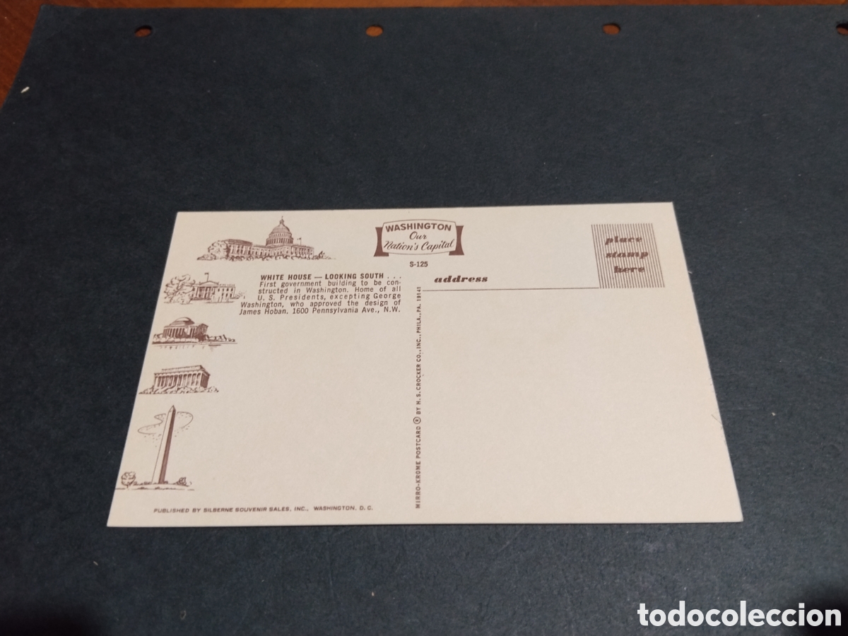 Postales: Postal casa blanca Washington - Foto 2