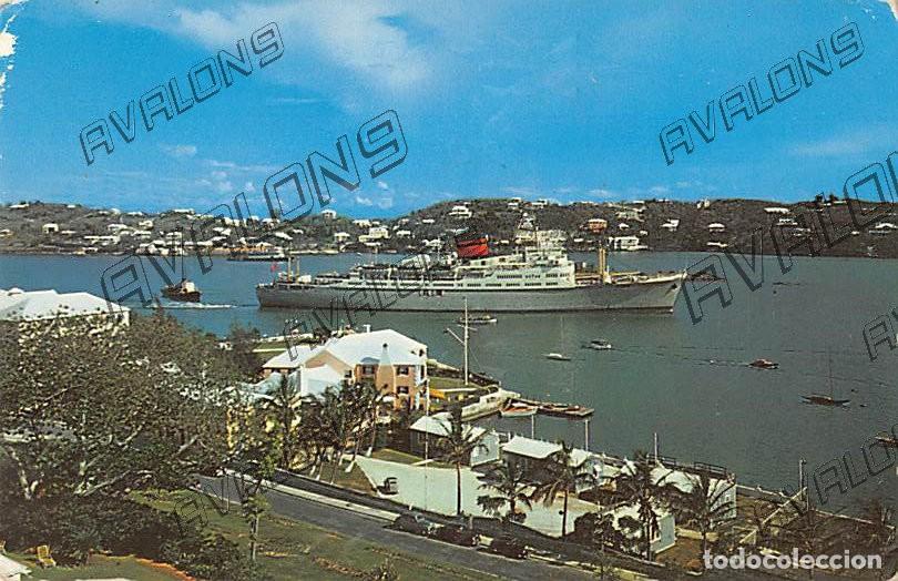 Postkarten: The British-built OCEAN MONARCH - HAMILTON (Bermuda), Sin circular, a&ntilde;os 50 o 60