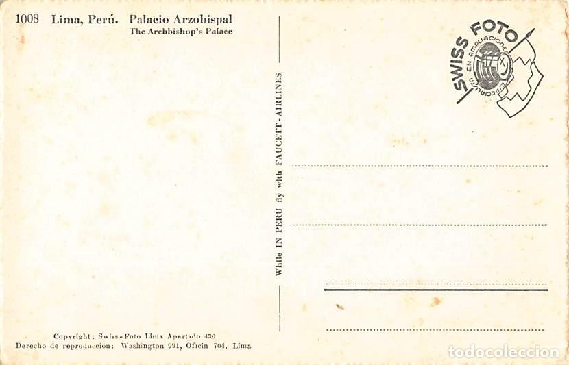 Postales: Palacio Arzobispal de Lima (Per&uacute;) - A&ntilde;os 50 - Foto 2
