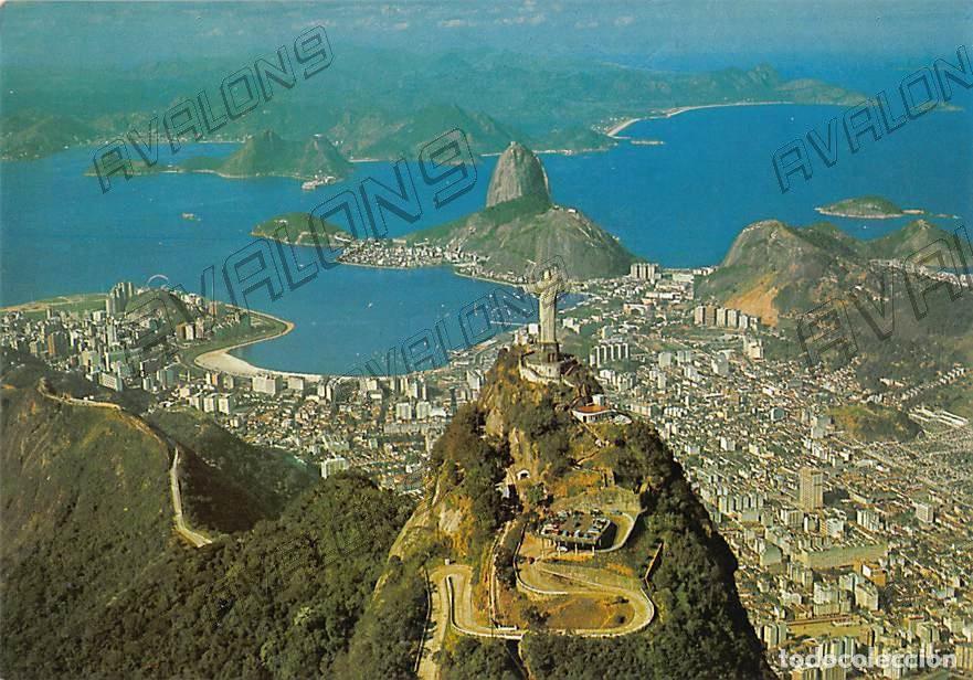 Postales: Vista a&eacute;rea del Corcovado (R&iacute;o de Janeiro - Brasil) - Circulada - 1979