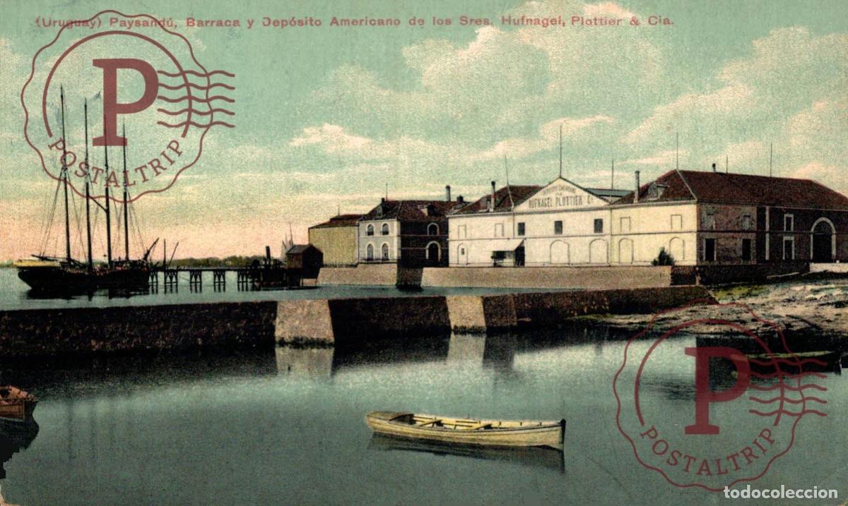 Postales: URUGUAY. PAYSANDU BARRACA Y DEPOSITO AMERICANO DE LOS SRES HUFNAGEL, PLOTTIER & CIA