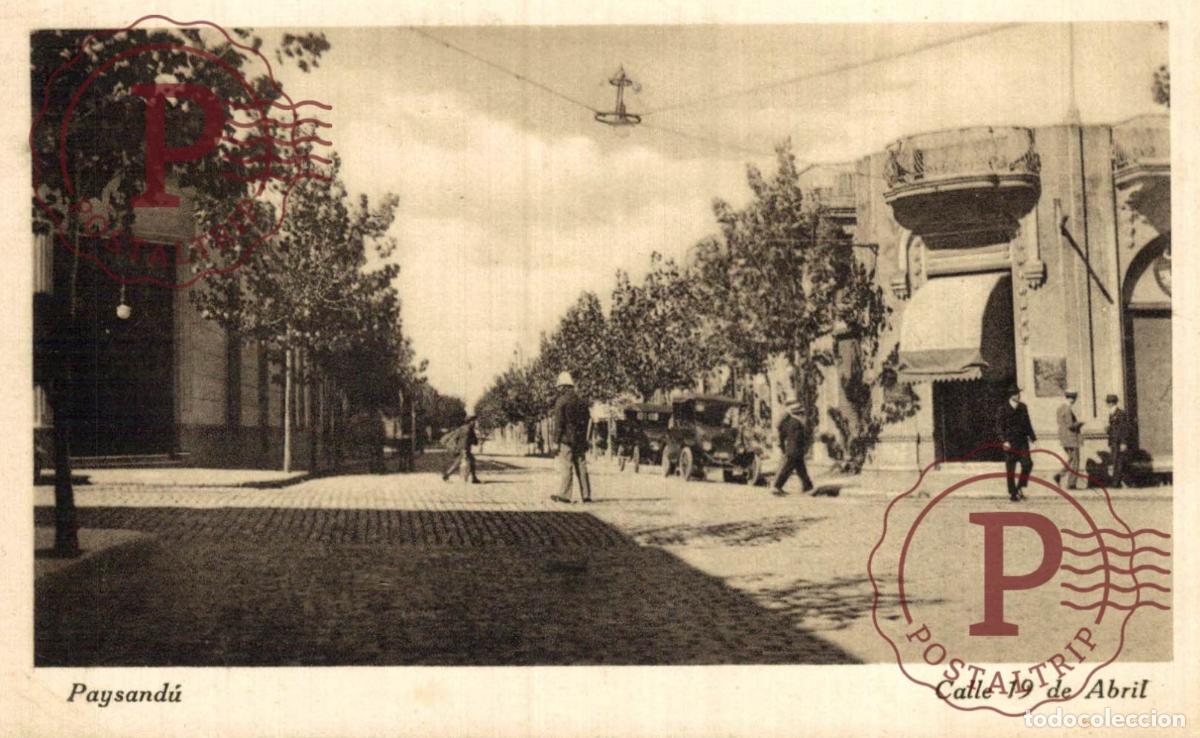 Postkarten: URUGUAY. PAYSANDU. CALLE CALLE 19 DE ABRIL.