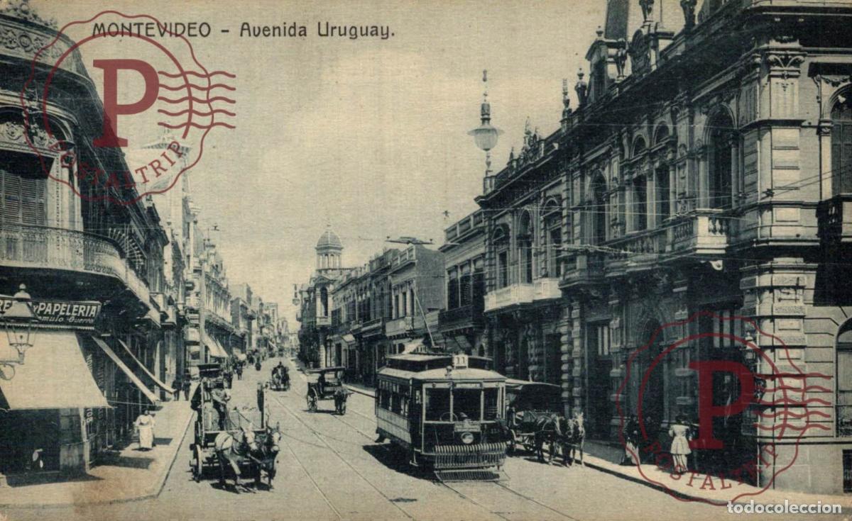 Postkarten: URUGUAY. MONTEVIDEO. AVENIDA URUGUAY.