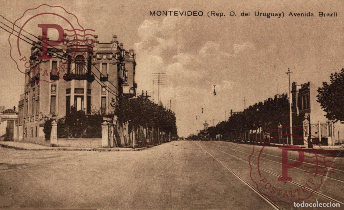 Postales: URUGUAY. MONTEVIDEO. AVENIDA BRAZIL.