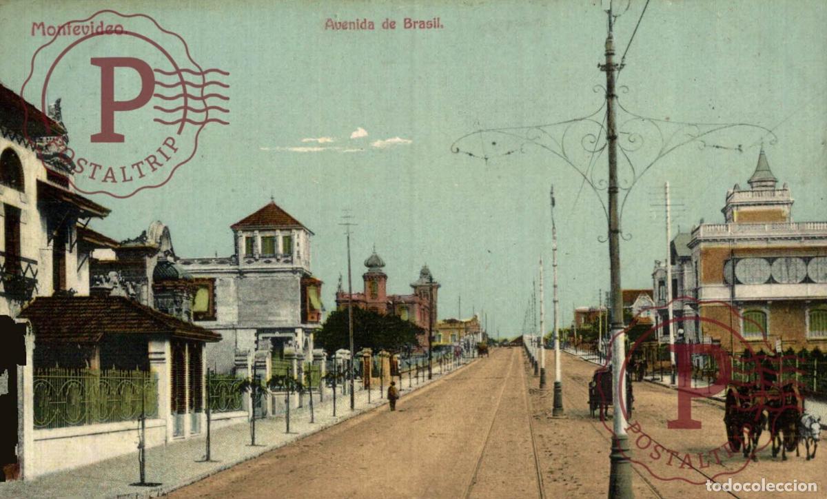 Postales: URUGUAY. MONTEVIDEO. AVENIDA BRAZIL.
