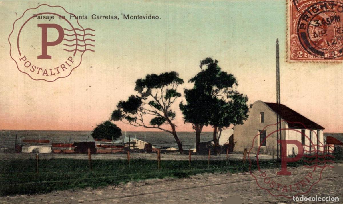 Postales: URUGUAY. Montevideo. Paisaje en Punta Carretas