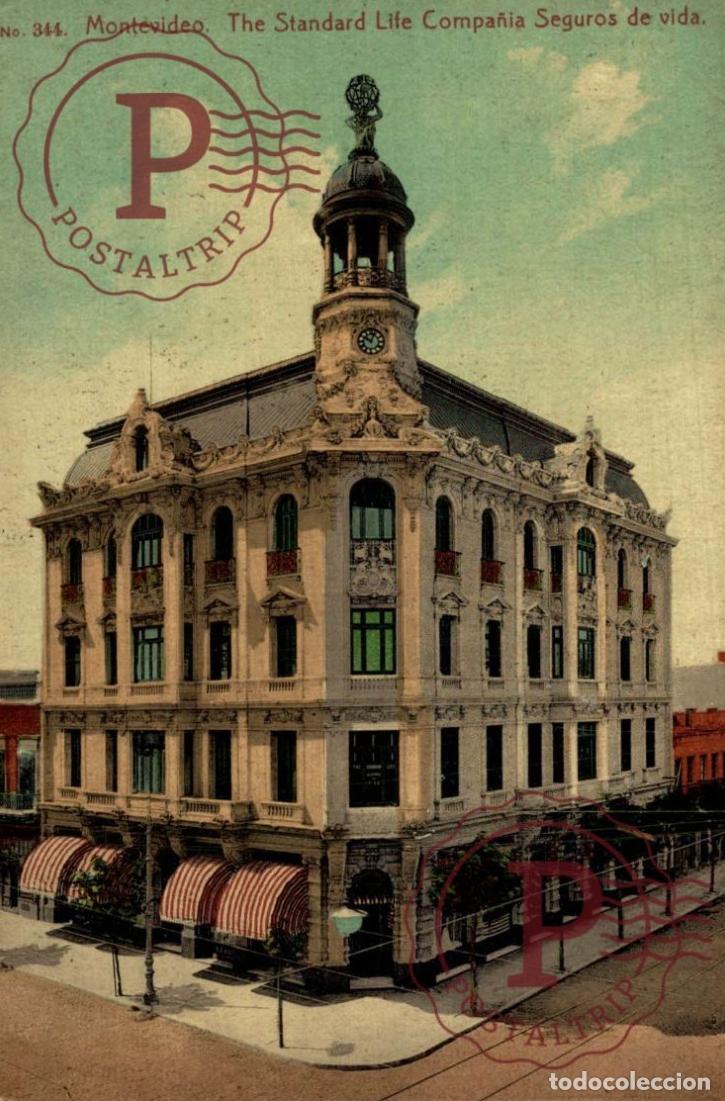 Postales: URUGUAY. MONTEVIDEO. Palacio The Standard Life. Company Seguros de vida