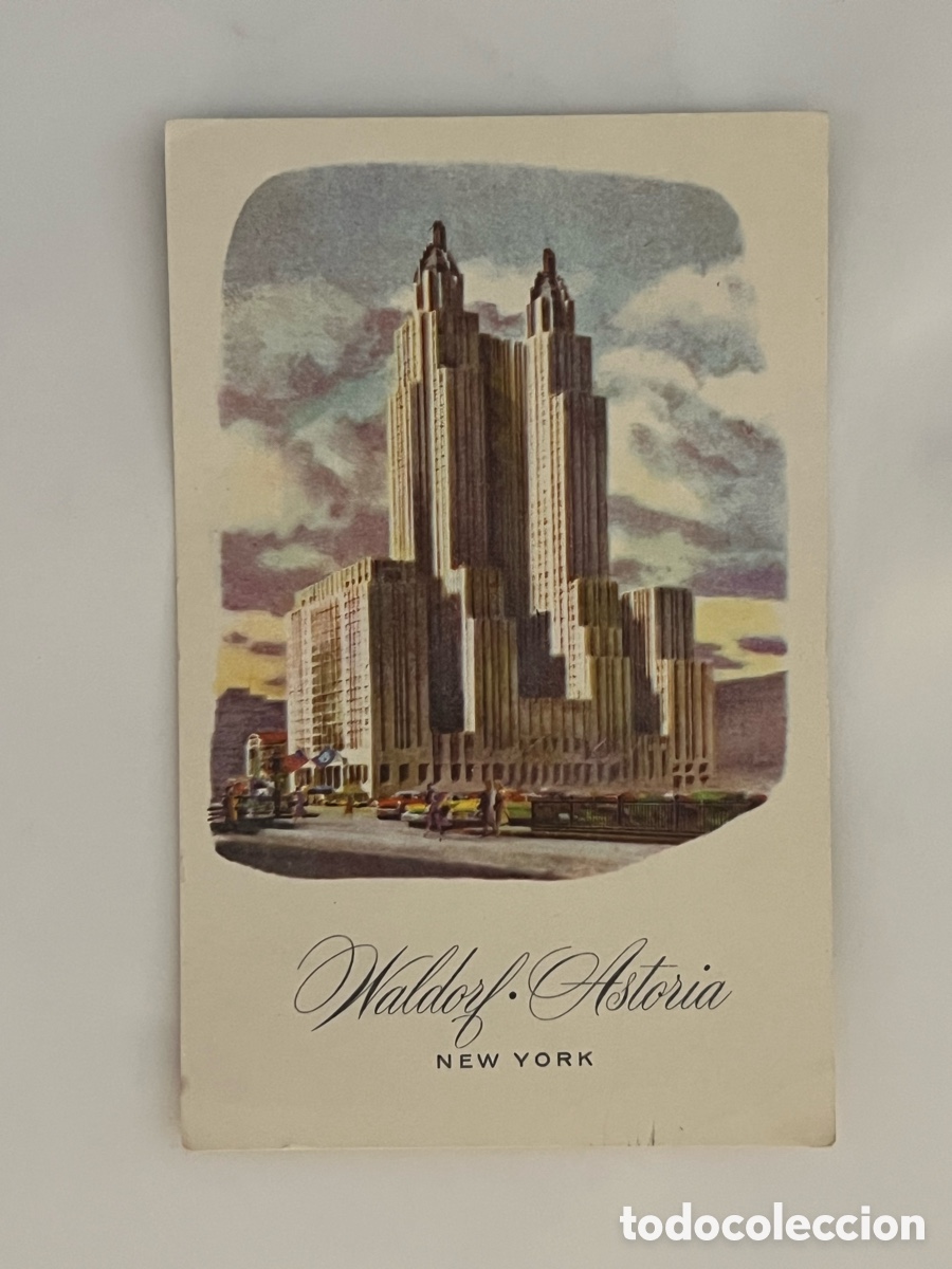 Postales: Postal publicitaria Waldorf Astoria Hilton Hotel Park Avenue de Nueva York NY (a.1966)
