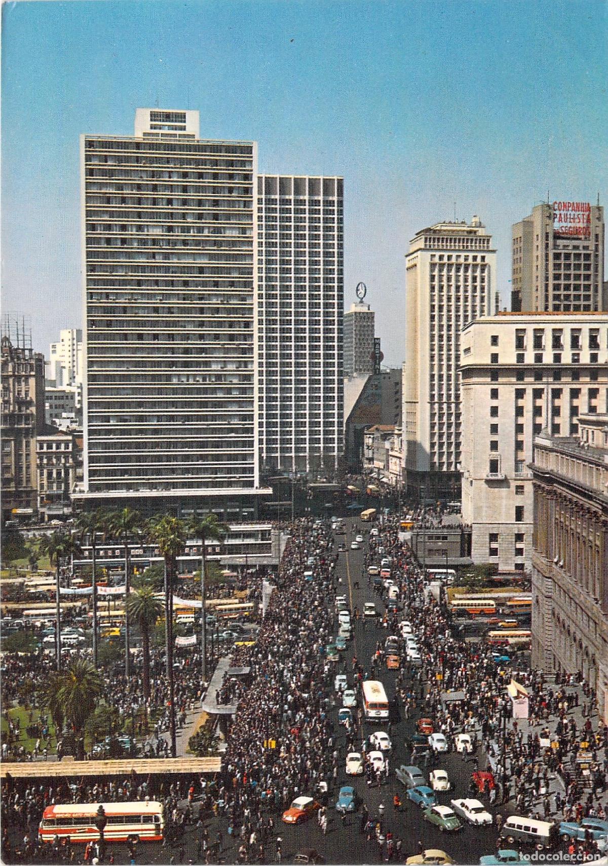 Postales: Postal de S&atilde;o Paulo con Vista al Viaduto do Ch&aacute; en Brasil