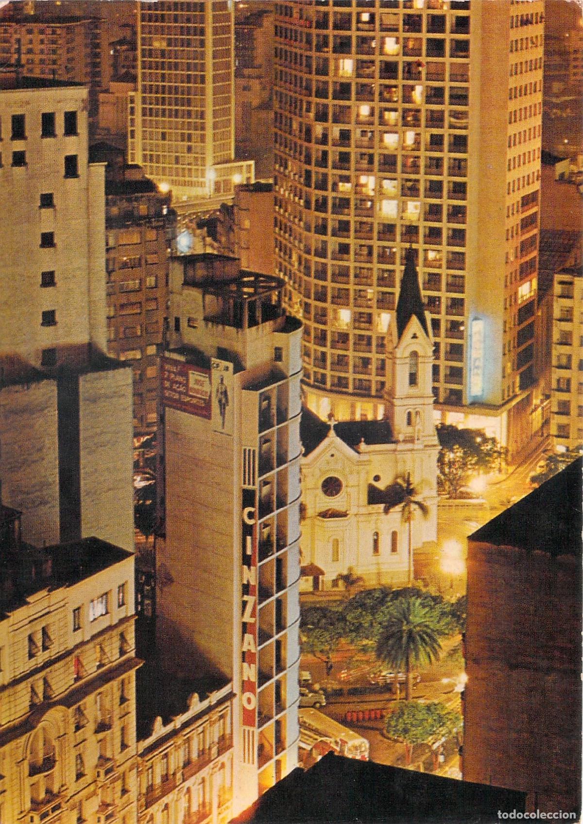 Postales: Postal de Largo do Paisand&uacute; de noche en S&atilde;o Paulo