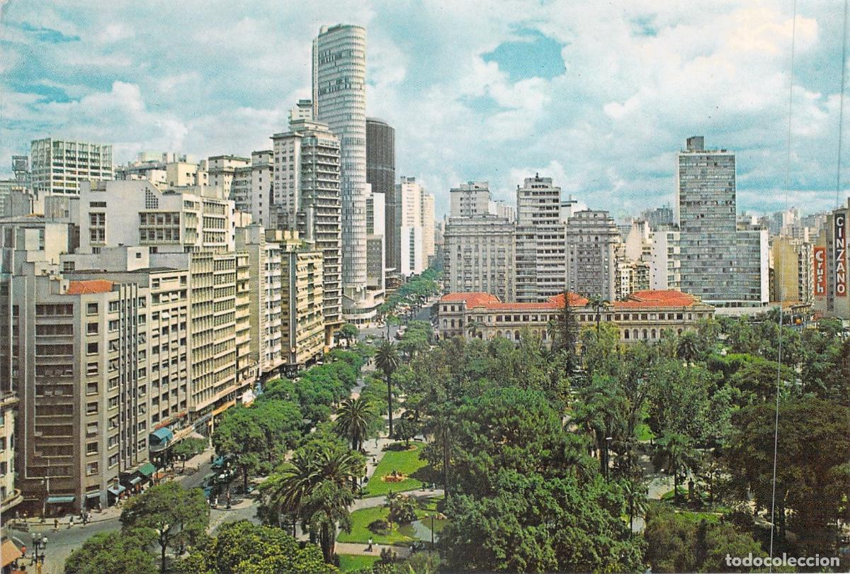 Postales: Postal de la Avenida Ipiranga y Plaza de la Rep&uacute;blica en S&atilde;o Paulo