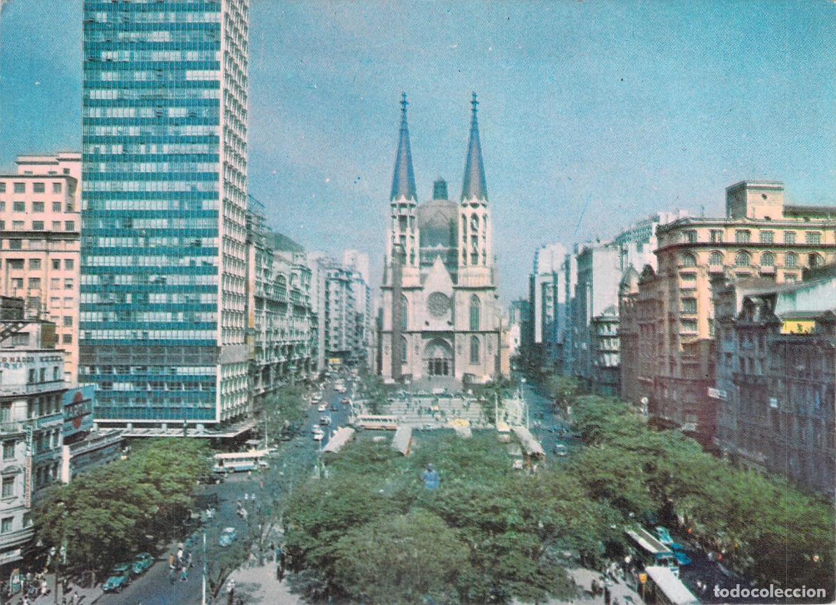 Postales: Postal de la Catedral de la Plaza de la Se en Sao Paulo Brasil