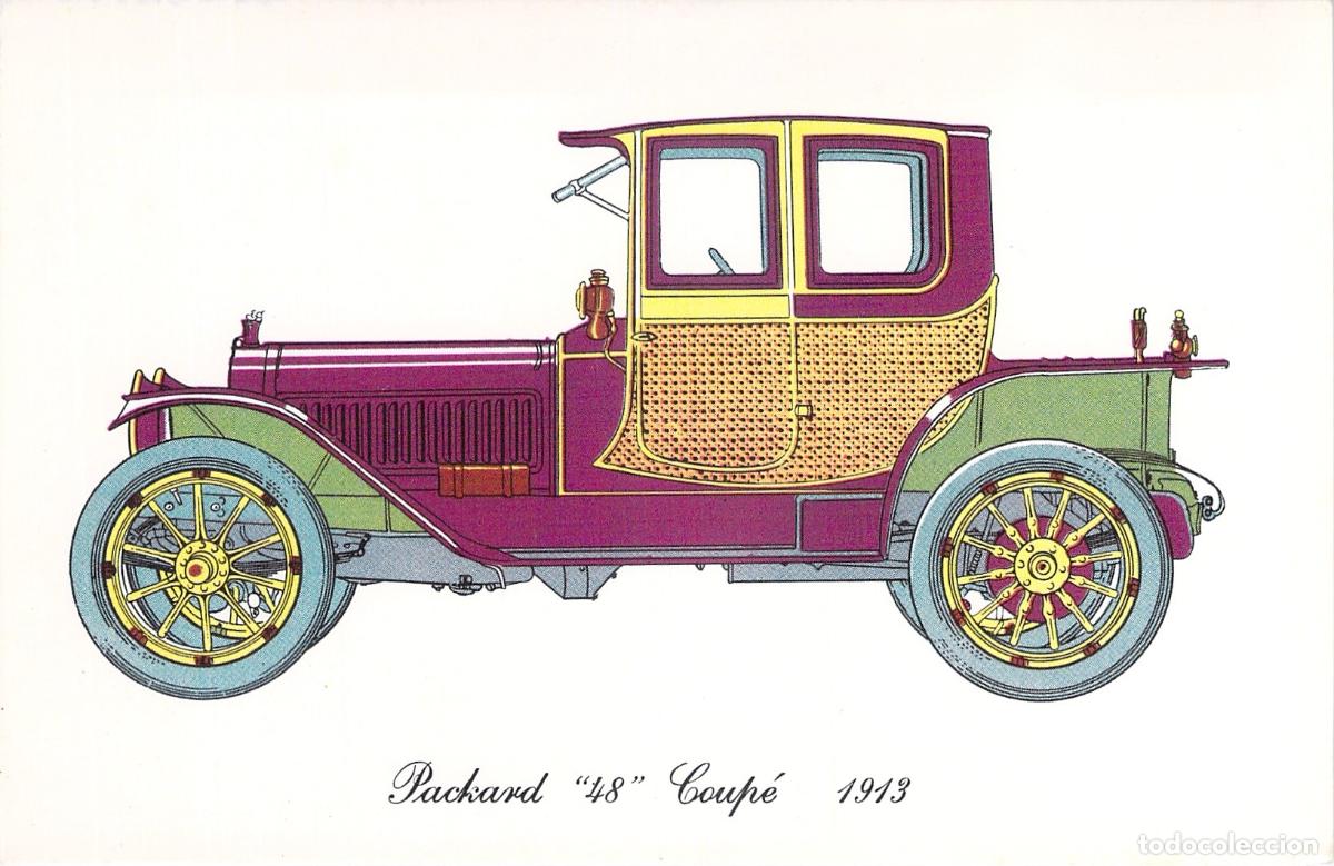 Postales: Postal del autom&oacute;vil cl&aacute;sico Packard 48 Coup&eacute;