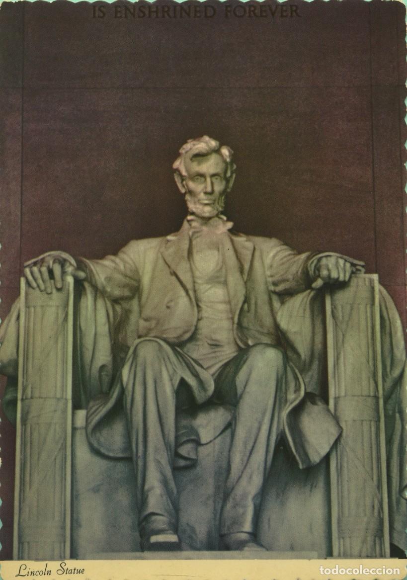 Postales: N&ordm; 44714-C-Estatua de Lincoln. Lincoln Memorial. WASHINGTON D.C. Sin circular. ED. DEXTER PRESS