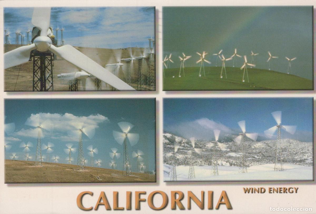 Postales: USA California Wind Energy Turbines Renewable Power Generation *YAB108