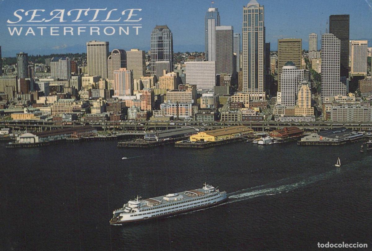 Postales: USA Seattle United States Waterfront Cityscape With Ferry 1993 *YAB116