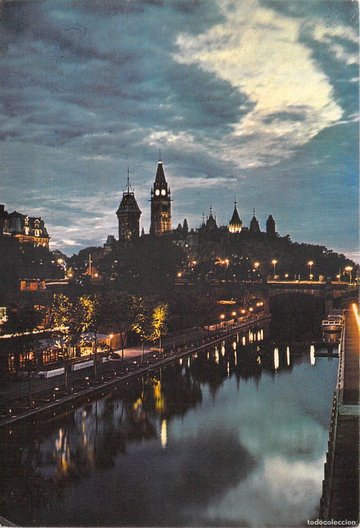 Postales: Postal del Canal Rideau en Ottawa con mensaje oficial del Censo