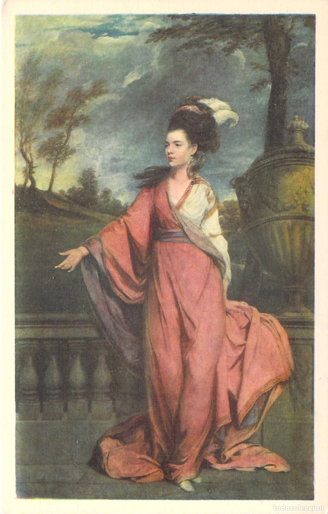 Postales: Postal Huntington Library Retrato Jane Condesa de Harrington por Joshua Reynolds