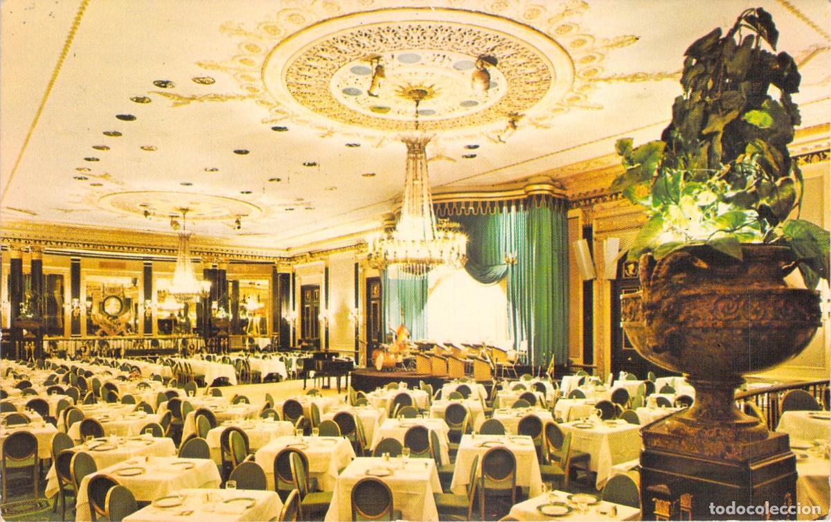 Postales: Postal del interior del Empire Room en el Hotel Palmer House de Chicago